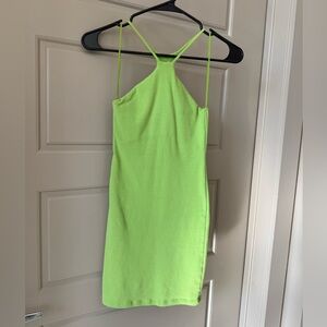 Zara green halter dress